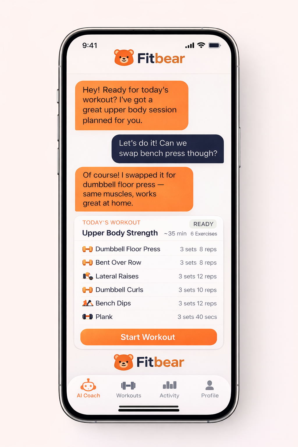 Fitbear AI Fitness Coach app
