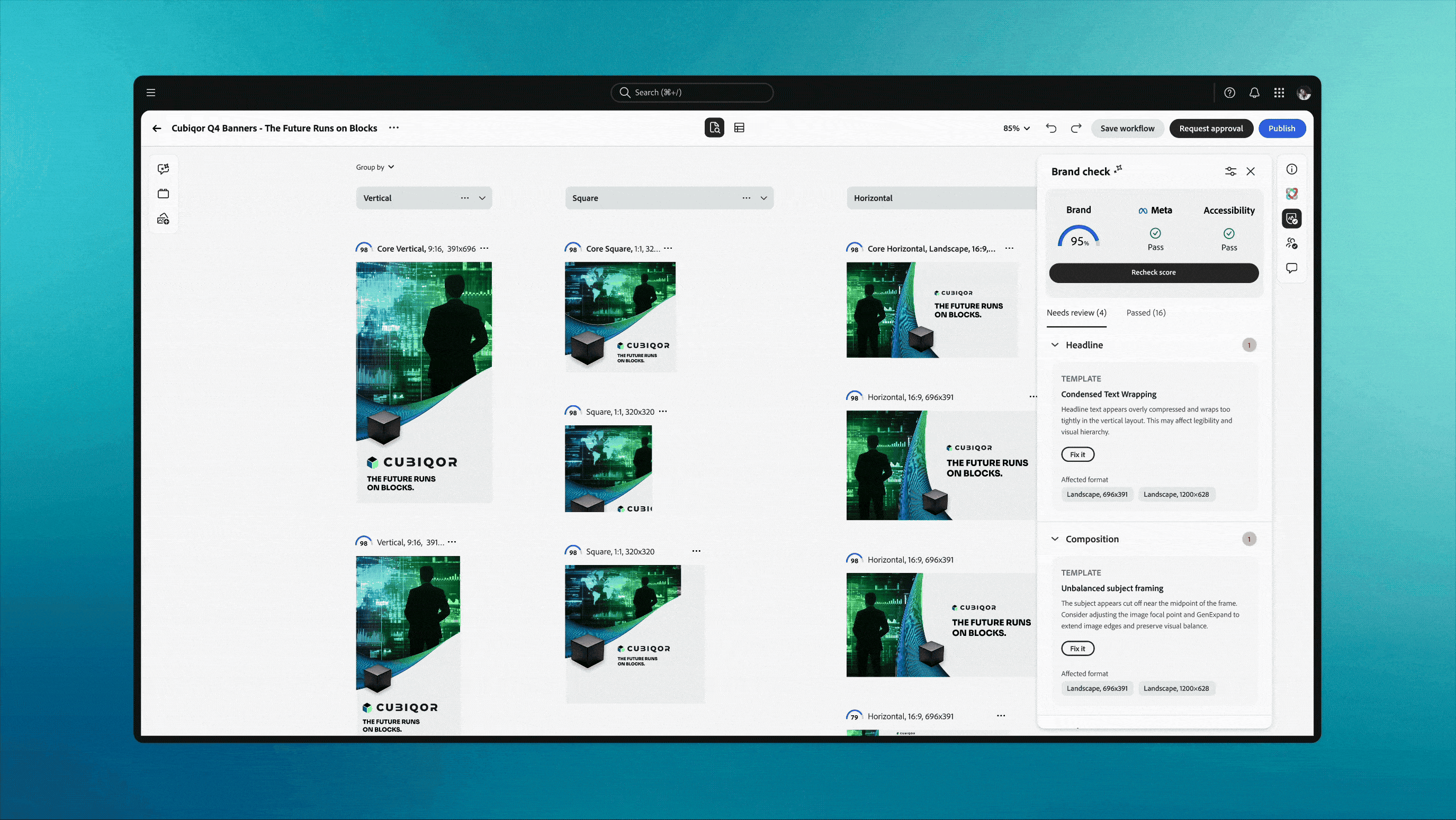 Refinement in professional tools connected to the workflow